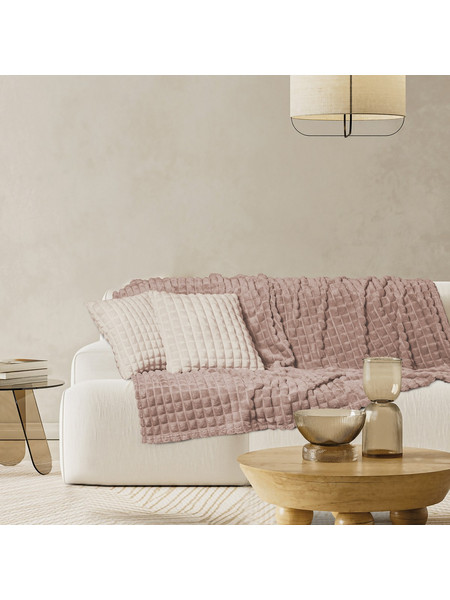 DAS HOME ΚΟΥΒΕΡΤΑ ΚΑΝΑΠΕ FLEECE 1388 NUDE DAS HOME