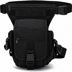 Τσαντάκι Μέσης Ποδιού Tactical 30x12x11cm Μαύρο PlayBags B05