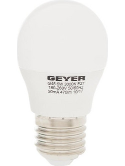 GEYER Λάμπα led G45 E27 4.5W λευκό 470LM 5W LGLCE275E