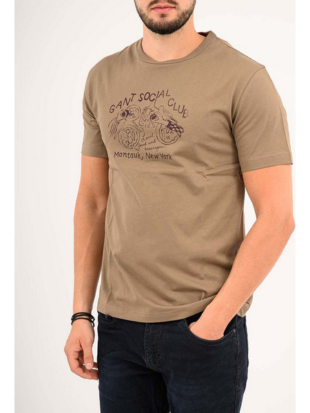 GANT ΜΠΛΟΥΖΑ ΚΜ GRAPHIC SS T-SHIRT 3G2003463-260 Biege