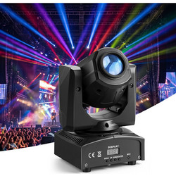 Vevor 30W RGB Φωτορυθμικό Προβολέας Spot LED DMX με Ρομποτική Κεφαλή Μαύρο