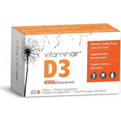Medicair Vitaminair D3 4000iu 60 Ταμπλέτες