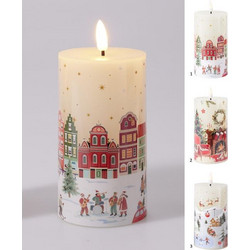 ΚΕΡΙ ΚΟΡΜΟΣ LED XMAS ΣΧΕΔΙΑ ΜΕ TIMER 7x12,5cm ASSORTED