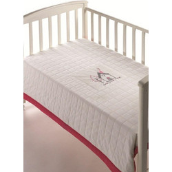 Morven Peques 209 Κουβέρτα Αγκαλιάς Fleece 80x110 Λευκή Ροζ