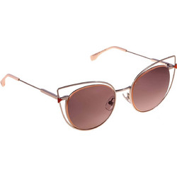 Fendi FF 0176/S 010/EU Γυναικεία Γυαλιά Ηλίου Cat Eye Μεταλλικά Χρυσά με Κόκκινο Degradee Φακό