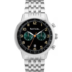 Paul Smith Precision Ανδρικό Ρολόι Χρονογράφος με Ασημί Μεταλλικό Μπρασελέ P10018