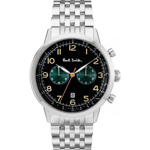 Paul Smith Precision Ανδρικό Ρολόι Χρονογράφος με Ασημί Μεταλλικό Μπρασελέ P10018 Paul Smith Precision Ανδρικό Ρολόι Χρονογράφος με Ασημί Μεταλλικό Μπρασελέ P10018