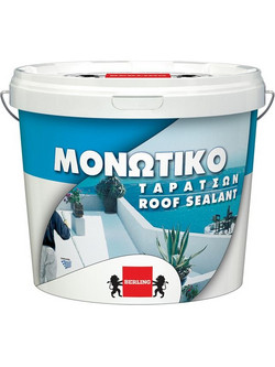 Berling Roof Sealant Ελαστομερές Επαλειφόμενο Ακρυλικό Μονωτικό Ταράτσας Λευκό 9lt