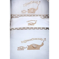 Baby Oliver Des 302 Welcome Little One Κουβέρτα Αγκαλιάς Fleece 80x100 Λευκή Καφέ