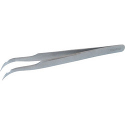 Tweezers curved stainless steel (120mm)