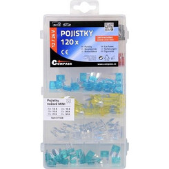 COMPASS MINI knife fuses set 120pcs 7,5 / 10/15/20/25 / 30Amp