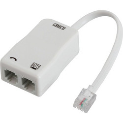Power Tech ADSL splitter με φίλτρο για adsl2+ PSTN - White ADSL-03
