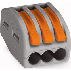 Wago 3 Way Terminal Connector for Electrical Wire (222-413)