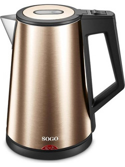 Sogo KET-SS-7705-GD Ανοξείδωτος Βραστήρας 1.7lt 1830W