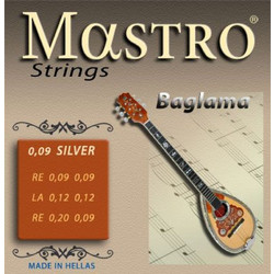 Mastro Σετ 6 Χορδές Μπαγλαμά Silver Plated Copper 9" 1/8