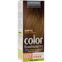 Lorvenn Color Balsam 107 Ξανθό Ημιμόνιμη Βαφή Μαλλιών Χωρίς Αμμωνία 60ml