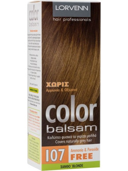 Lorvenn Color Balsam 107 Ξανθό Ημιμόνιμη Βαφή Μαλλιών Χωρίς Αμμωνία 60ml