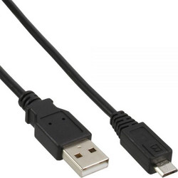 USB A 2.0 CABLE MALE TO MICRO USB B MALE CABLE BLACK 3m HIGH SPEED FAST CHARGING 14213