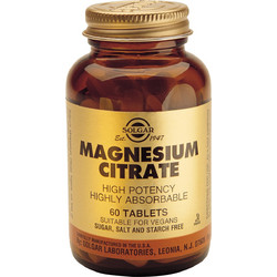 Solgar Magnesium Citrate 200mg 60 Ταμπλέτες