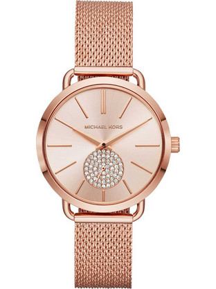 Michael Kors Portia Γυναικείο Ρολόι με Ροζ Χρυσό Μεταλλικό Μπρασελέ MK3845