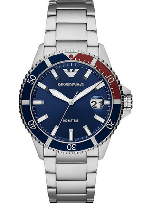 Emporio Armani Ανδρικό Ρολόι με Ασημί Μεταλλικό Μπρασελέ AR11339