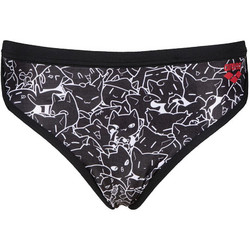Arena B&W Kitties Briefs Αθλητικό Παιδικό Μαγιό Σλιπ για Αγόρι Μαύρο Λευκό 003821-501