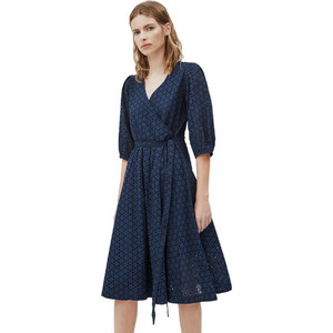 Pepe Jeans Neila Midi Φόρεμα για Γάμο / Βάπτιση Κρουαζέ Navy Μπλε PL952858-583 Pepe Jeans Neila Midi Φόρεμα για Γάμο / Βάπτιση Κρουαζέ Navy Μπλε PL952858-583