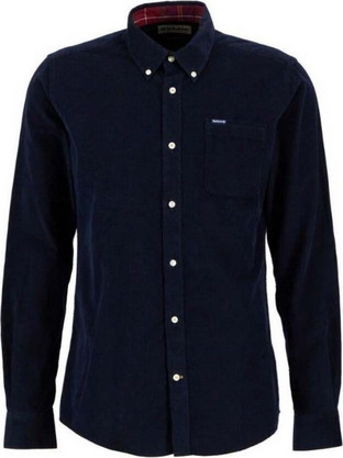 Barbour Ramsey Ανδρικό Πουκάμισο Κοτλέ Μακρυμάνικο Slim Fit Navy Μπλε MSH5001-MI32