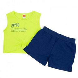 Joyce Παιδικό Σετ για Κορίτσι Καλοκαιρινό Navy Μπλε Lime 2313140