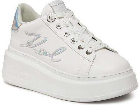 Karl Lagerfeld Γυναικεία Sneakers Flatforms Λευκά KL63510A-01S