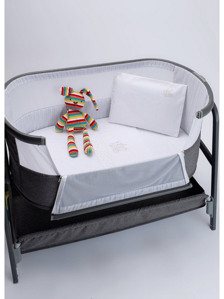 Prenatal Σετ Βρεφικά Σεντόνια Λίκνου Βαμβακερά 80x110 White