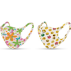 Tili Kids Face Mask Emojis & Flowers 2τμχ
