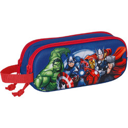 Safta The Avengers 3D Κασετίνα με 2 Θήκες Μπλε Κόκκινη 822567512
