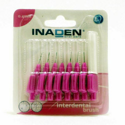 Inaden Μεσοδόντια Βουρτσάκια 0.4mm Ροζ 8τμχ