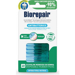 Biorepair Antibacterial Regular Μεσοδόντια Βουρτσάκια Πράσινα 40τμχ
