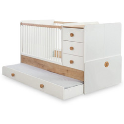 Cilek Natura Baby Πολυμορφική Κούνια για Στρώμα 80x130cm Λευκή NA-1015