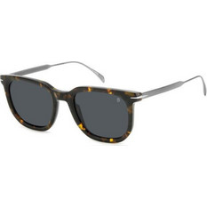 David Beckham DB7119/S 4HUIR Ανδρικά Γυαλιά Ηλίου Τετράγωνα Ασημί Ταρταρούγα με Μαύρο Polarized Φακό
