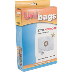 Unibags 1260 Σακούλες Σκούπας 5τμχ Συμβατές με Σκούπα Clatronic / Ariete / Zelmer