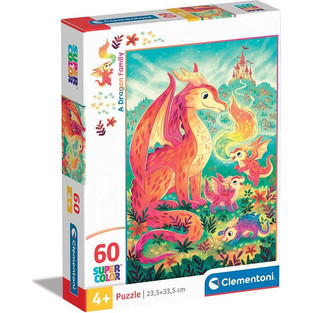 Παιδικό Puzzle Clementoni Super Color Δράκοι 60 Κομμάτια 1200-26600