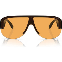 Versace VE4391 GB1/7 Ανδρικά Γυαλιά Ηλίου Aviator Κοκάλινα Μαύρα με Πορτοκαλί Καθρέπτη Φακό