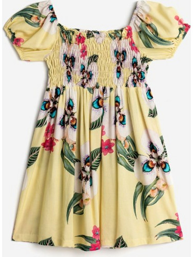 Funky Παιδικό Φόρεμα Floral Κίτρινο 124-529110-1