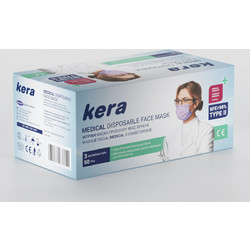 Kera Μάσκα Προσώπου 3ply Type II 50τμχ