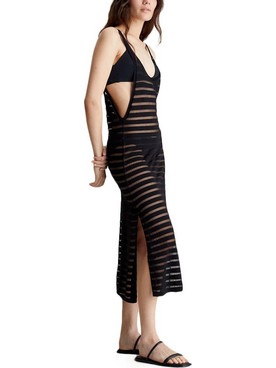 Calvin Klein Γυναικείο Φόρεμα Παραλίας Μακρύ Μαύρο KW0KW02464-BEH
