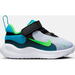 Nike Revolution 7 Παιδικά Αθλητικά Παπούτσια για Τρέξιμο Γκρι Πετρόλ FB7691-005
