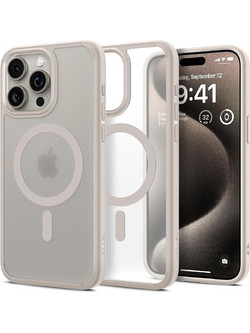 Spigen Ultra Hybrid Magfit Back Cover Frost Natural (iPhone 15 Pro Max)