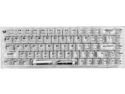Redragon K631CT Pro Μηχανικό Gaming Πληκτρολόγιο 60% με Custom Red Διακόπτες RGB White