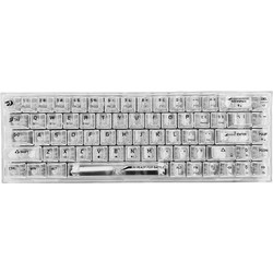 Redragon K631CT Pro Μηχανικό Gaming Πληκτρολόγιο 60% με Custom Red Διακόπτες RGB White