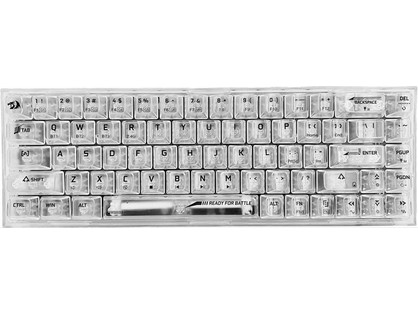 Redragon K631CT Pro Μηχανικό Gaming Πληκτρολόγιο 60% με Custom Red Διακόπτες RGB White