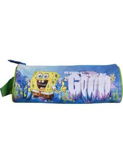 SunCe Sponge Bob Κασετίνα Βαρελάκι Γαλάζια SGM-301