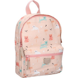 Kidzroom Leopard Σχολική Τσάντα Πλάτης Νηπιαγωγείου Ροζ 030-0983